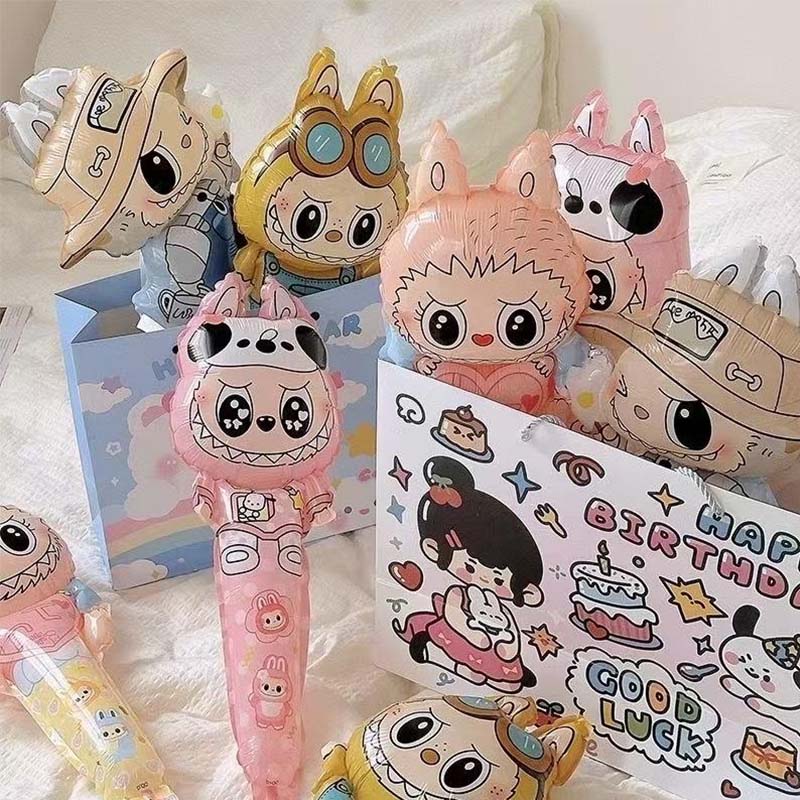 ラブブハンドヘルドフォイルバルーンでどのガスを満たすことができますか？