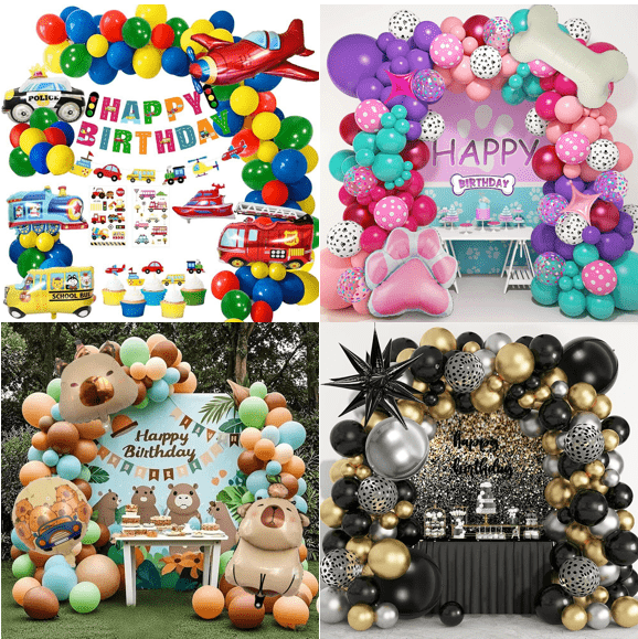 誕生日パーティーのバルーンアーチ