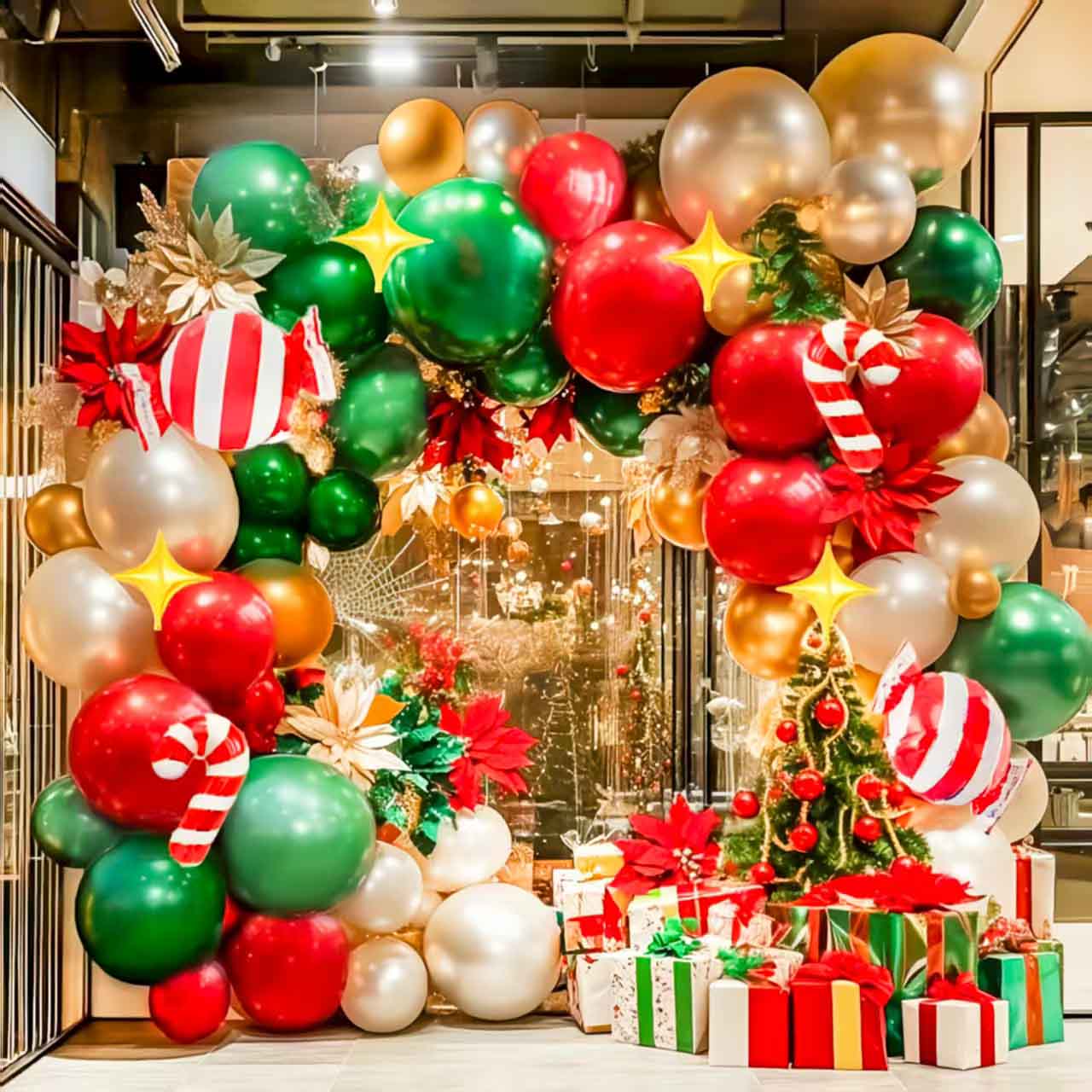 クリスマスバルーンアーチ