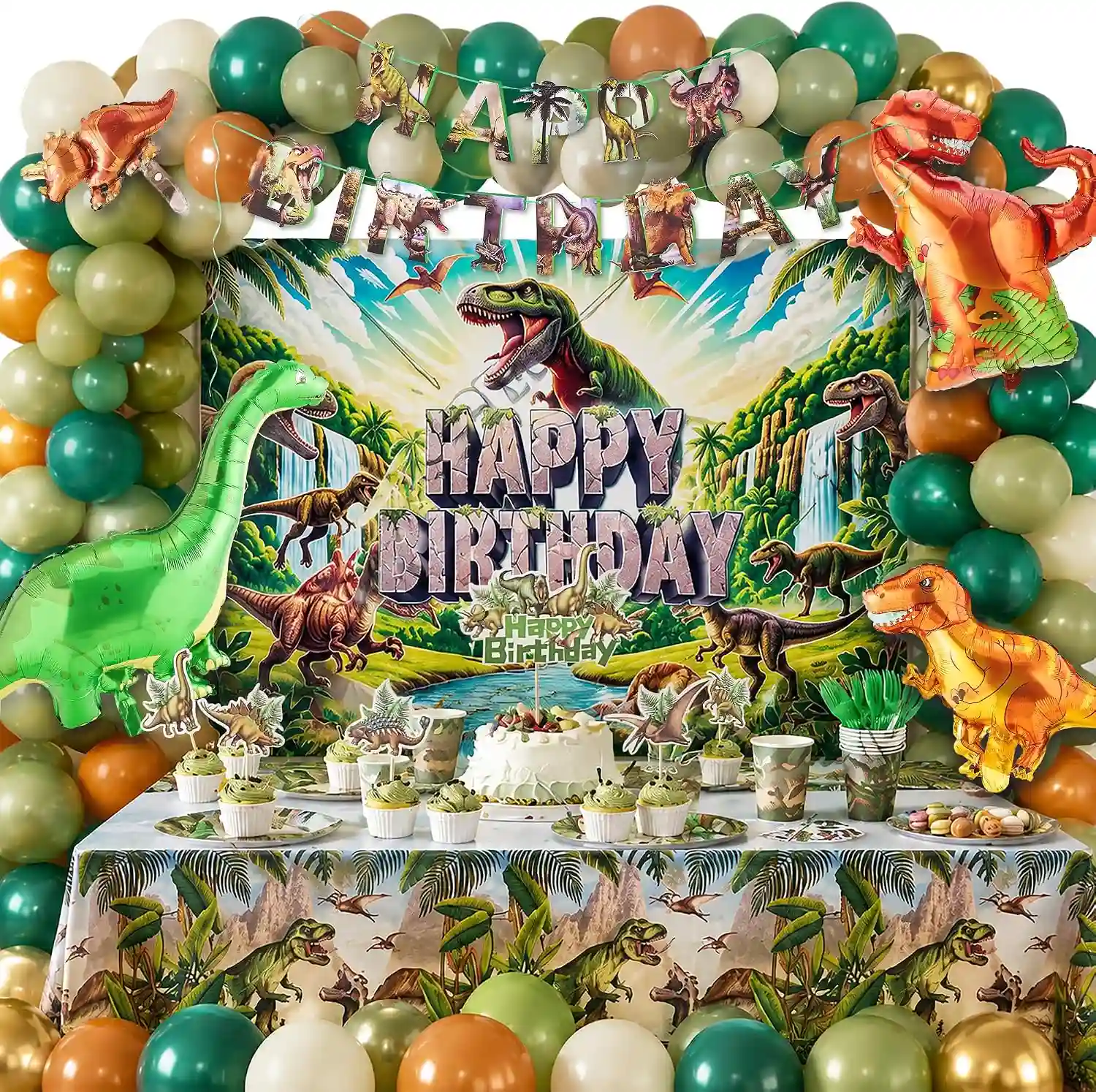 恐竜の誕生日バルーンデコレーション