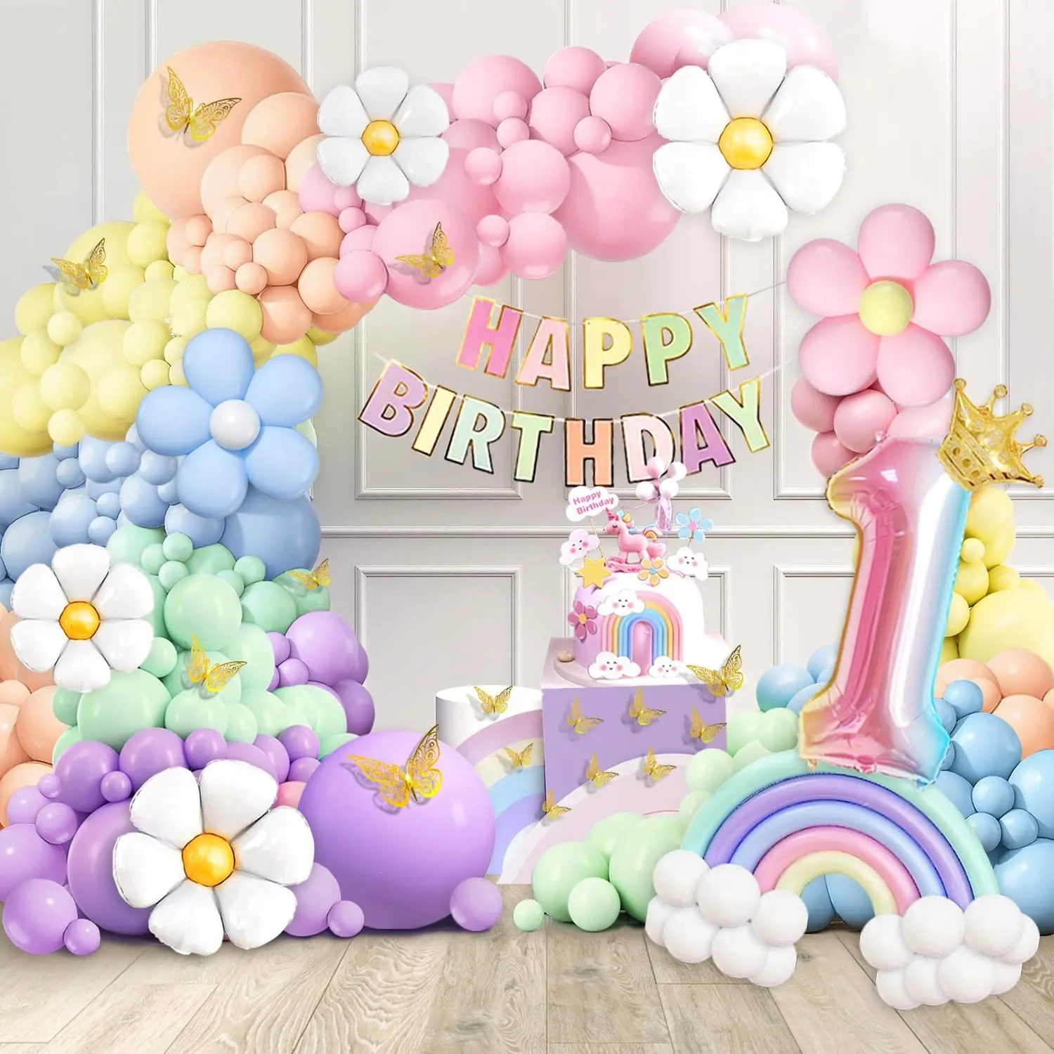 1歳の誕生日のバルーン飾り