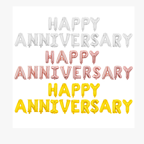 ハッピーアニバーサリーホイルバルーン