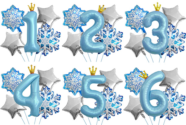 Snowflake foil balloon kit