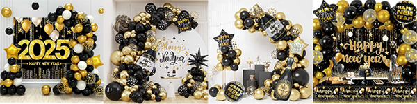 Happy New Year Party Balloon Garland Kits