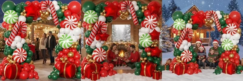 Xmas balloon arch