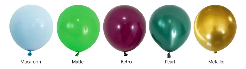 Comparison of balloons of different styles Comparison of balloons of different styles