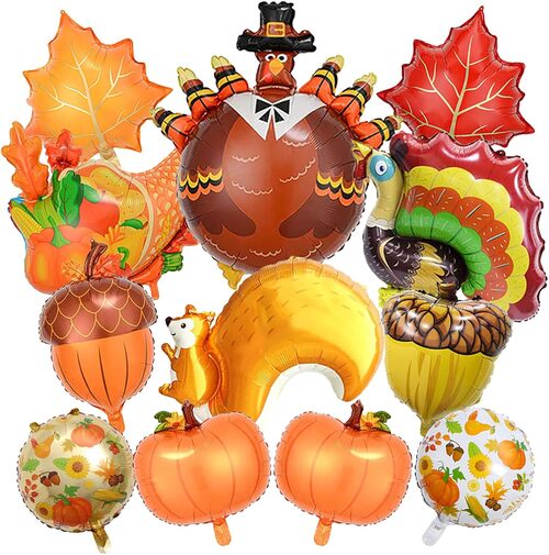 感謝祭のホイルバルーン